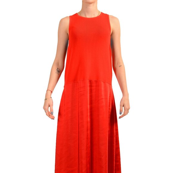 Hugo Boss Women's "Flaurelia" True Red Sleeveless Long Dress US 2XL IT 48 - Picture 1 of 6
